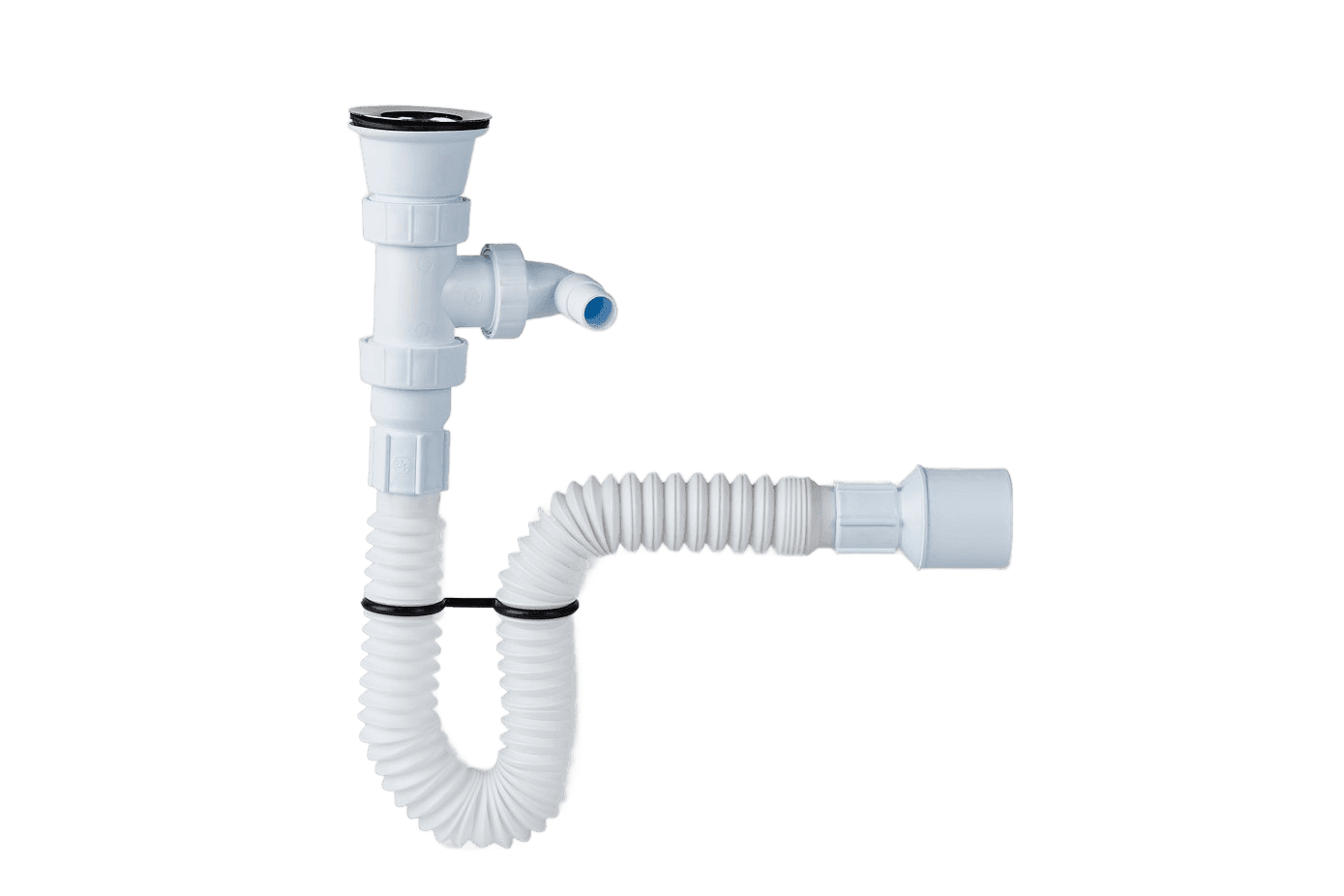Flexible Washbasin and Sink Siphon with Dishwasher Outlet (Ø50)