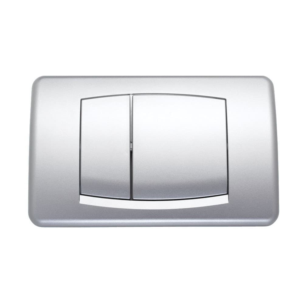 Selen Dual Flush Control Plate - Satin Chrome